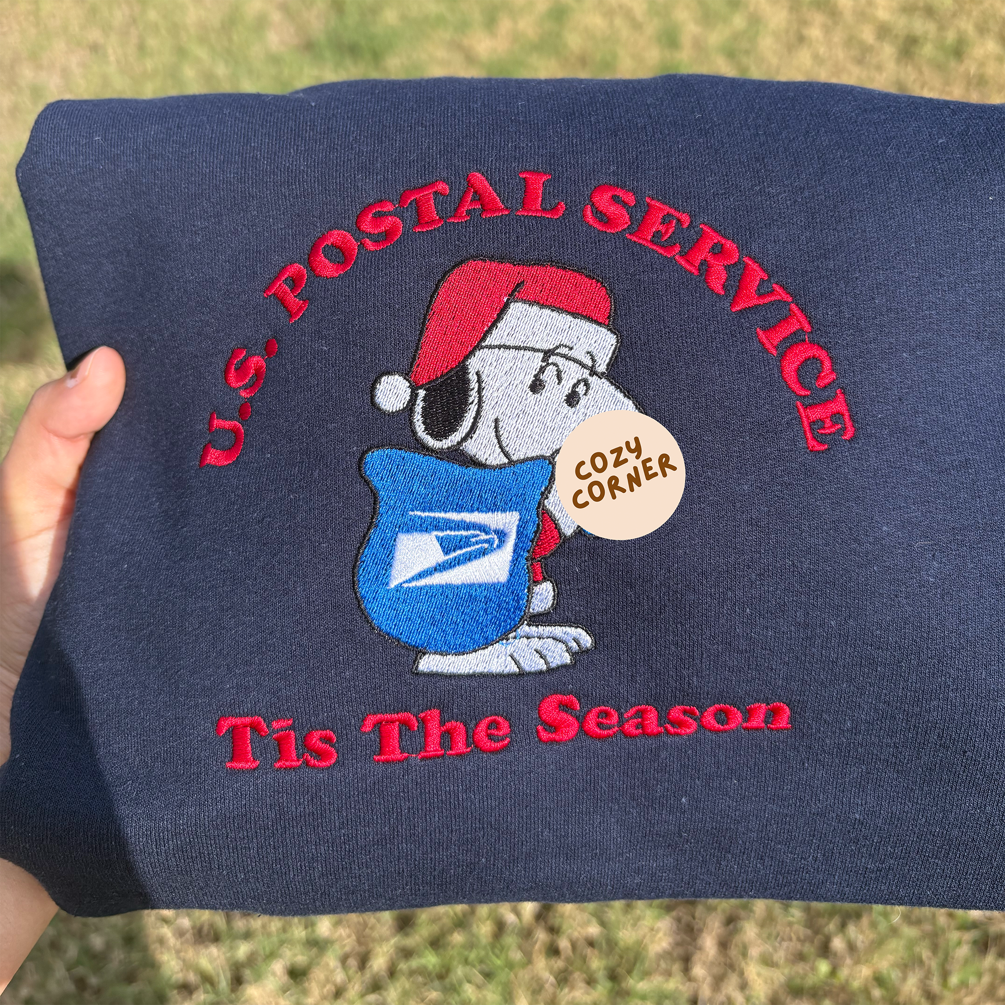 Christmas Mail Carrier Embroidered Sweatshirt
